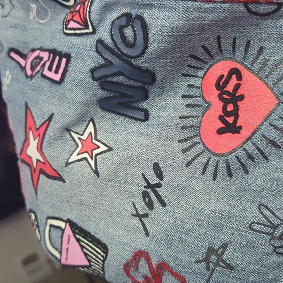 Unique Embroidered Graffiti NYC KORS Mini Denim Skirt Size 4 - Picture 6 of 16